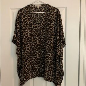 Micheal Kors Leopard Print Women's Top/ Swimsuit Cover Up